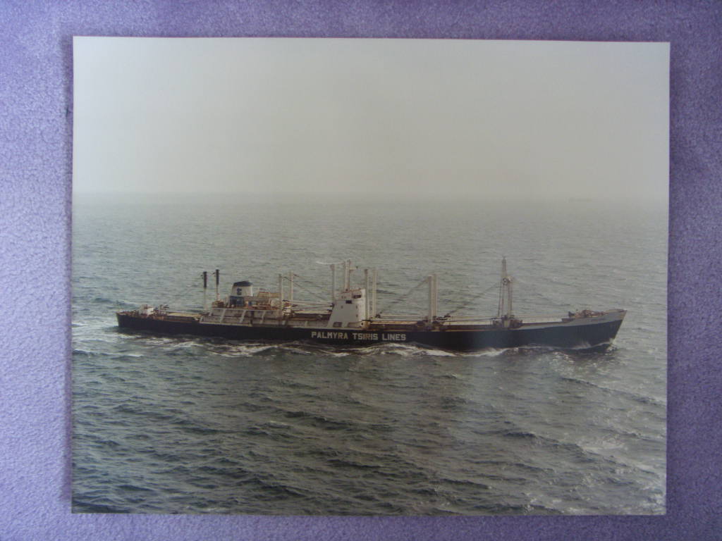 EXTRA LARGE SIZE COLOUR PHOTOGRAPH OF THE GREEK VESSEL CYCLOPUS FROM THE PALMYRA TSIRIS LINES